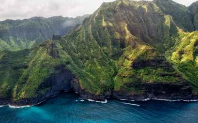 kauai napali coast aerial view