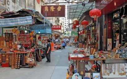 China, Hong Kong antique street market