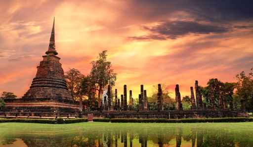 Sukhothai historical park, the old town of Thailand