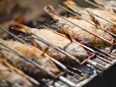 Salted grilled fish