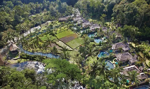 indonesia bali ubud the royal pita resort aerial view