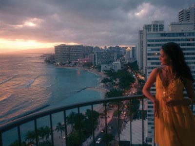 hawaii oahu waikiki beach marriott resort and spa sunset