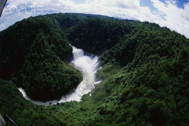 Waterfall in Papua New Guinea Highlands